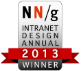  2013 Nielsen Norman Group Intranet Design Annual Winner